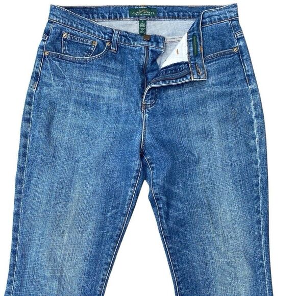 LRL Lauren Ralph Jeans Co. Jeans Classic Bootcut Womens Size 12 Med Blue Denim - Picture 2 of 7